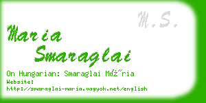 maria smaraglai business card